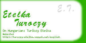etelka turoczy business card