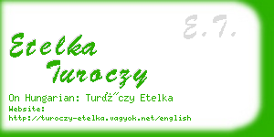 etelka turoczy business card